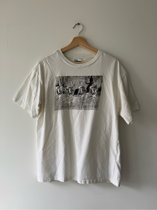 Disney Other - Disney White Short-Sleeve Tee with Black Skeleton Dance Graphic